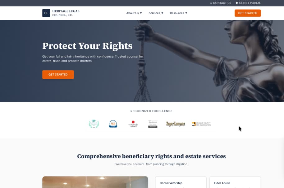 Скриншот: Юридическая компания